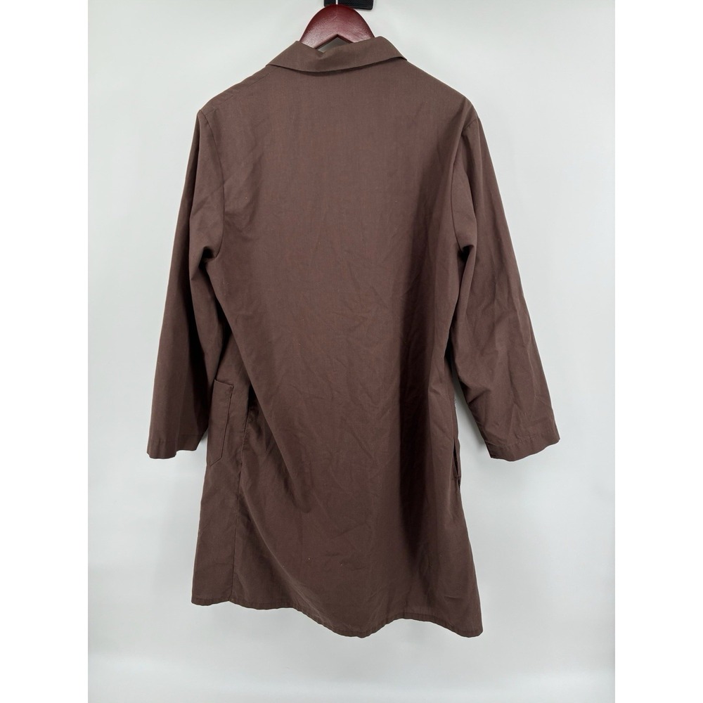 VNTG 70's Phillips 66 Mechanic Shop Coat Sears Work Brown Size Large Chore USA - Picture 2 of 8